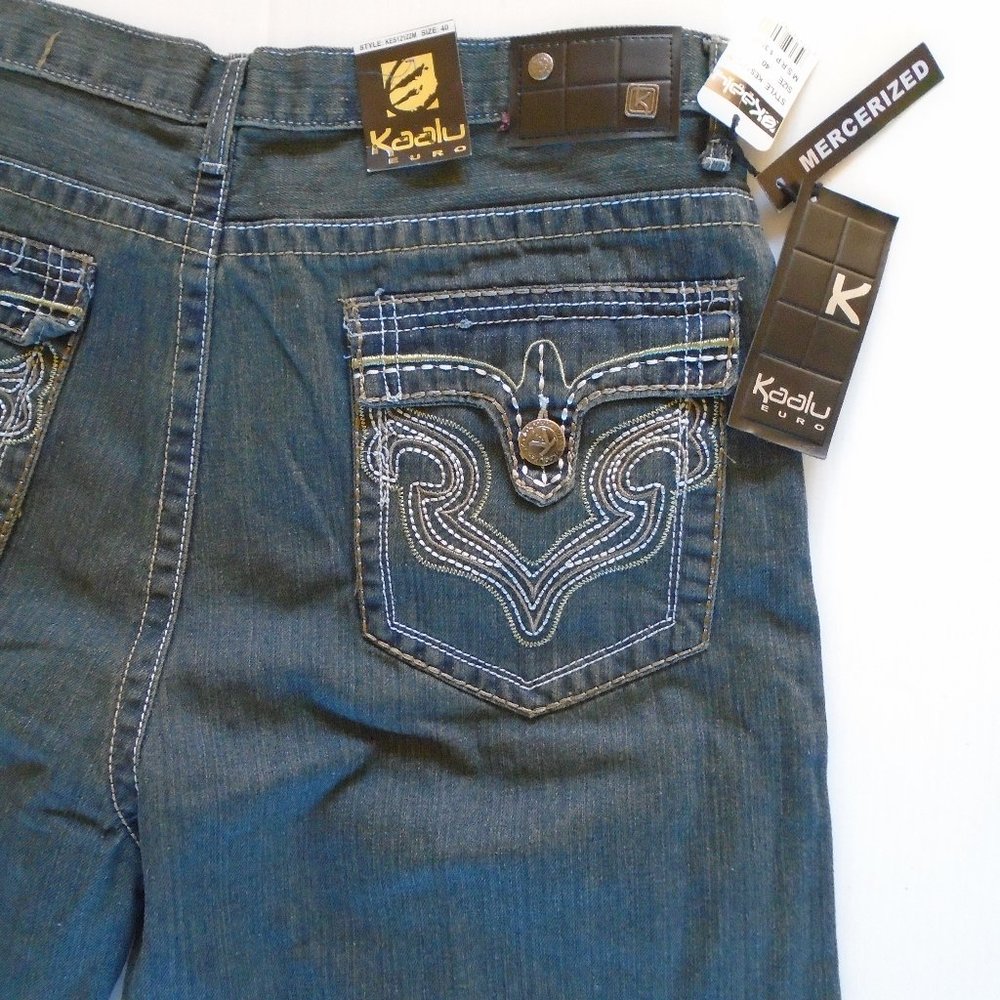 Kaalu Euro men's jeans shorts size 40. Black - Picture 3 of 5